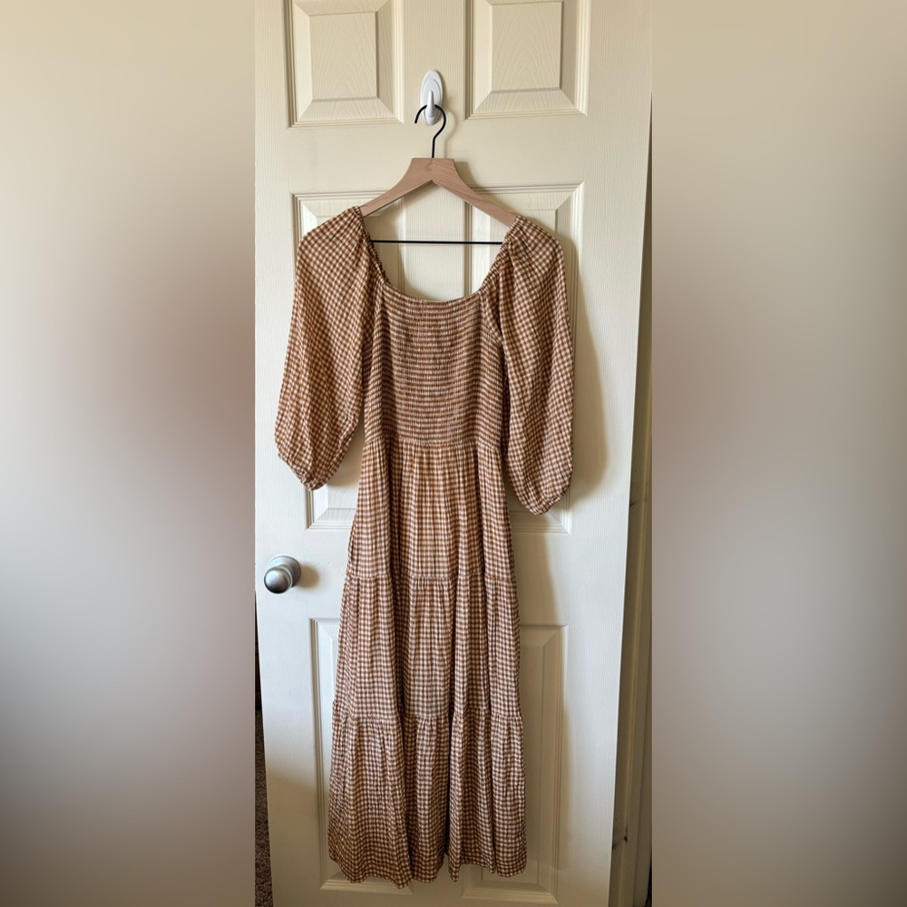 Vermont Fall Gingham Dress